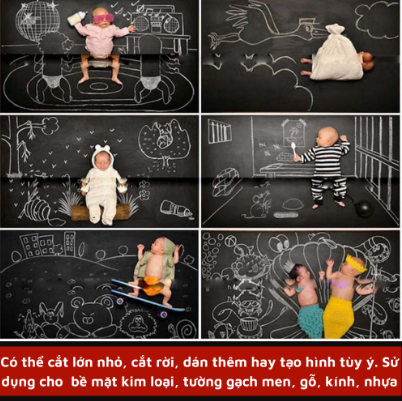 Decal bảng Đen viết bằng phấn ( cắt theo mét ) nhiều size