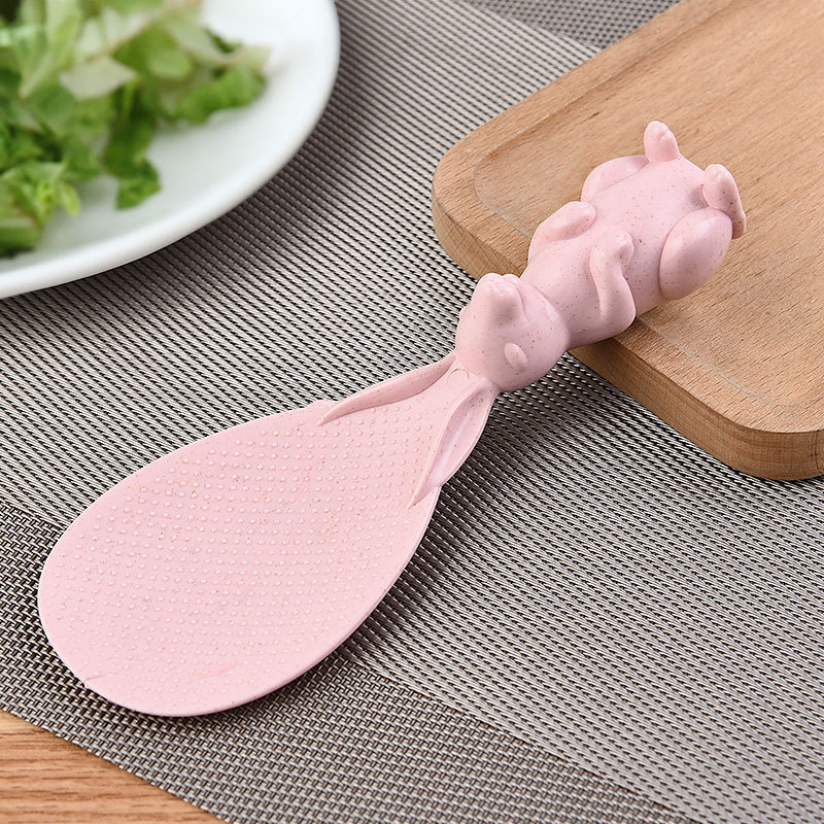 Muỗng Múc Cơm Lúa Mạch Hình Thỏ Dễ Thương