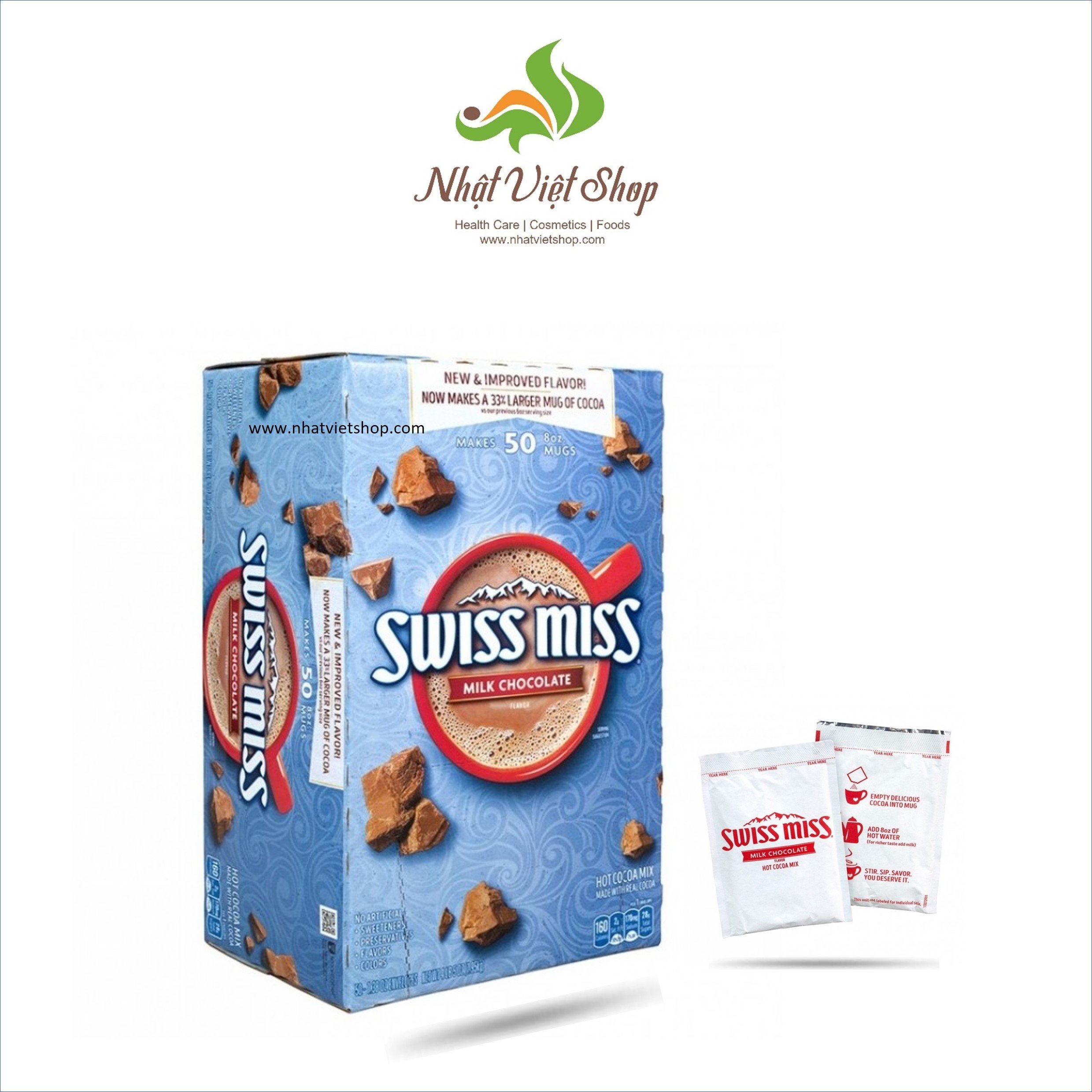Bột sữa socola swiss miss milk chocolate 1.95kg