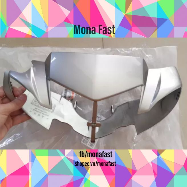 Ốp đầu trước sirius hello màu Bạc phanh đĩa