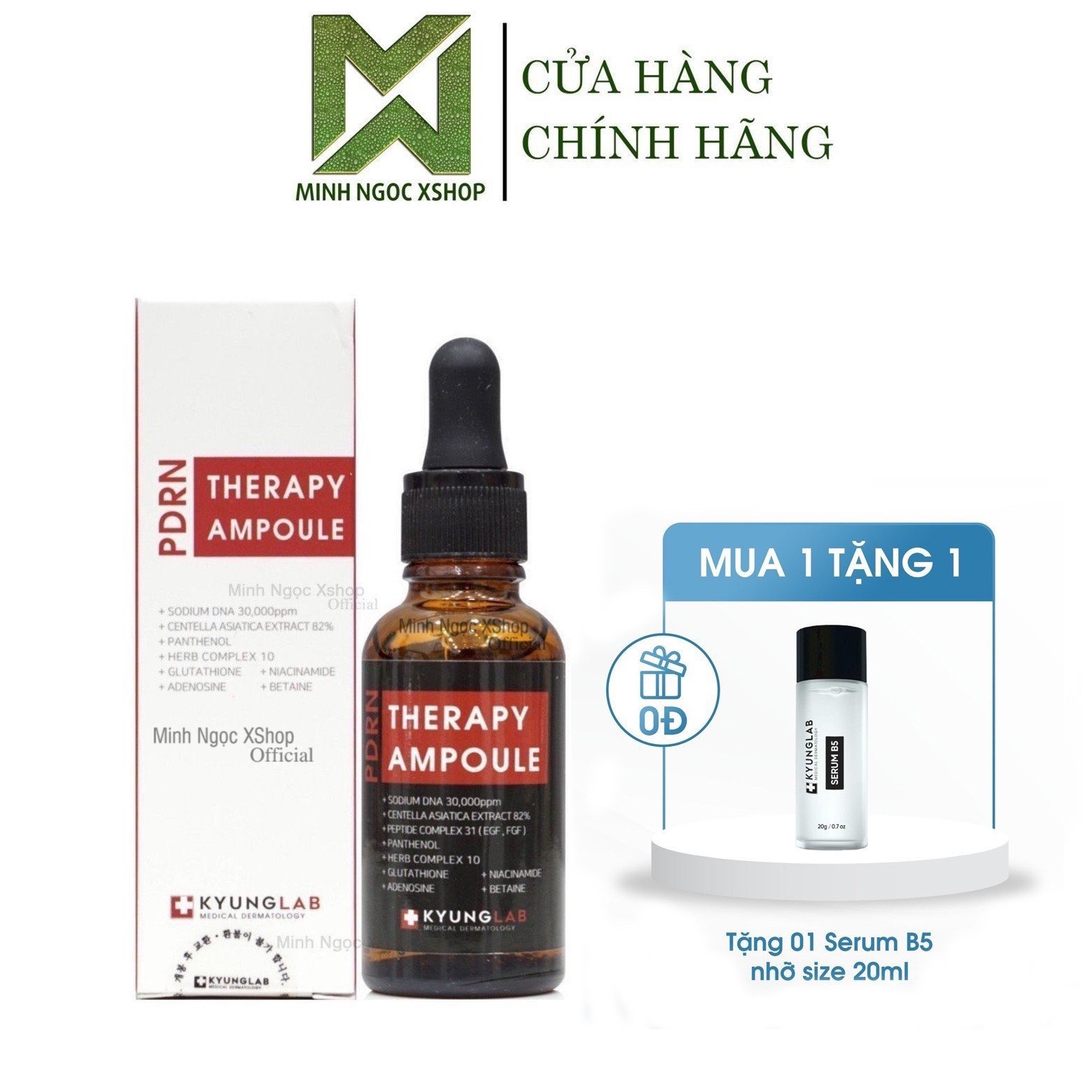 Tinh chất serum tế bào gốc phục hồi, chống lão hóa da KYUNGLAB PDRN THERAPY AMPOULE 30ml chính hãng