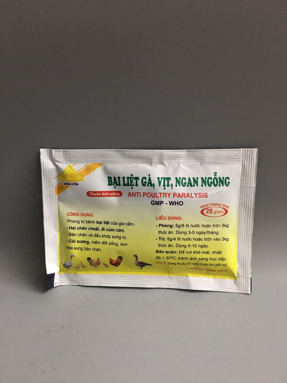 Bại liệt gà, vịt, ngan, ngỗng (20gam)