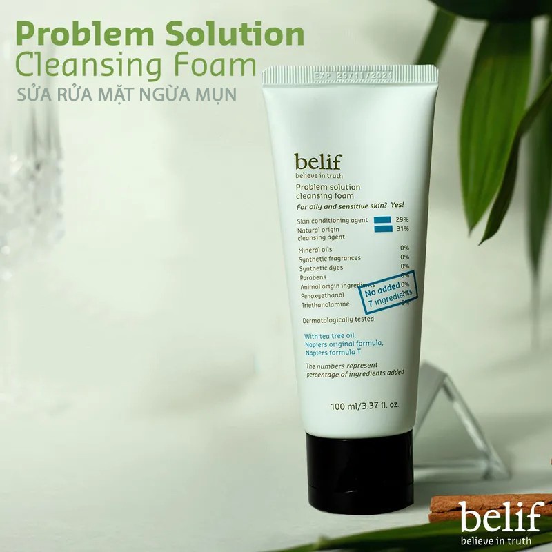 [belif Official] Sữa rửa mặt ngăn ngừa mụn Belif Problem Solution Cleansing Foam 100 ml