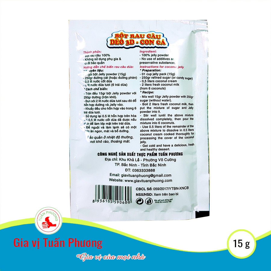 Bột Rau Câu Dẻo 3D – Con Cá 15g ( Gói )