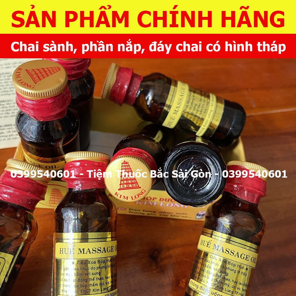 Dầu Massage Huế Kim Long Chai Sành (chính hãng, date mới)