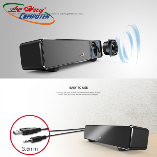 Loa GENIUS Soundbar 100 USB (Màu đen) - Hàng chính hãng