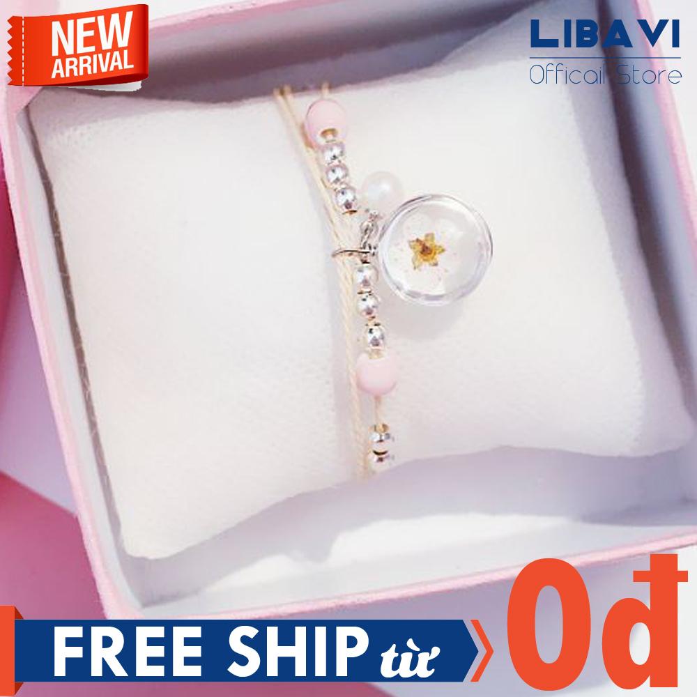 Vòng tay nữ Candycat VT8, vòng tay hoa anh đào phong cách nhật bàn, dây deo chắc chắn