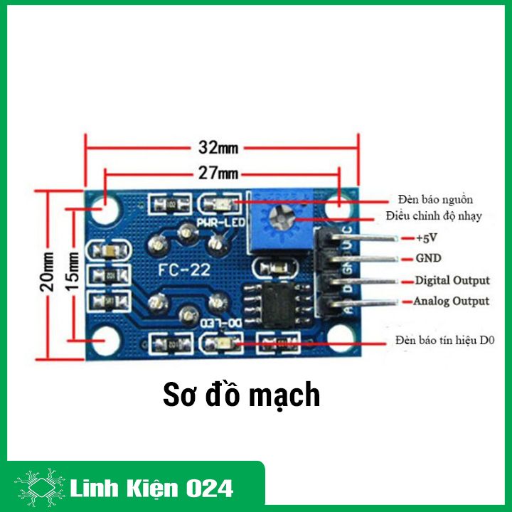 Module cảm biến khí gas MQ-2 độ nhạy cao