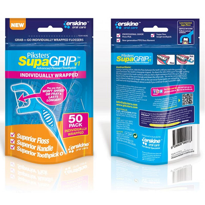 [HCM]Tăm chỉ SupaGrip Pikstes Austraulia 50 cây/gói (Hộp)