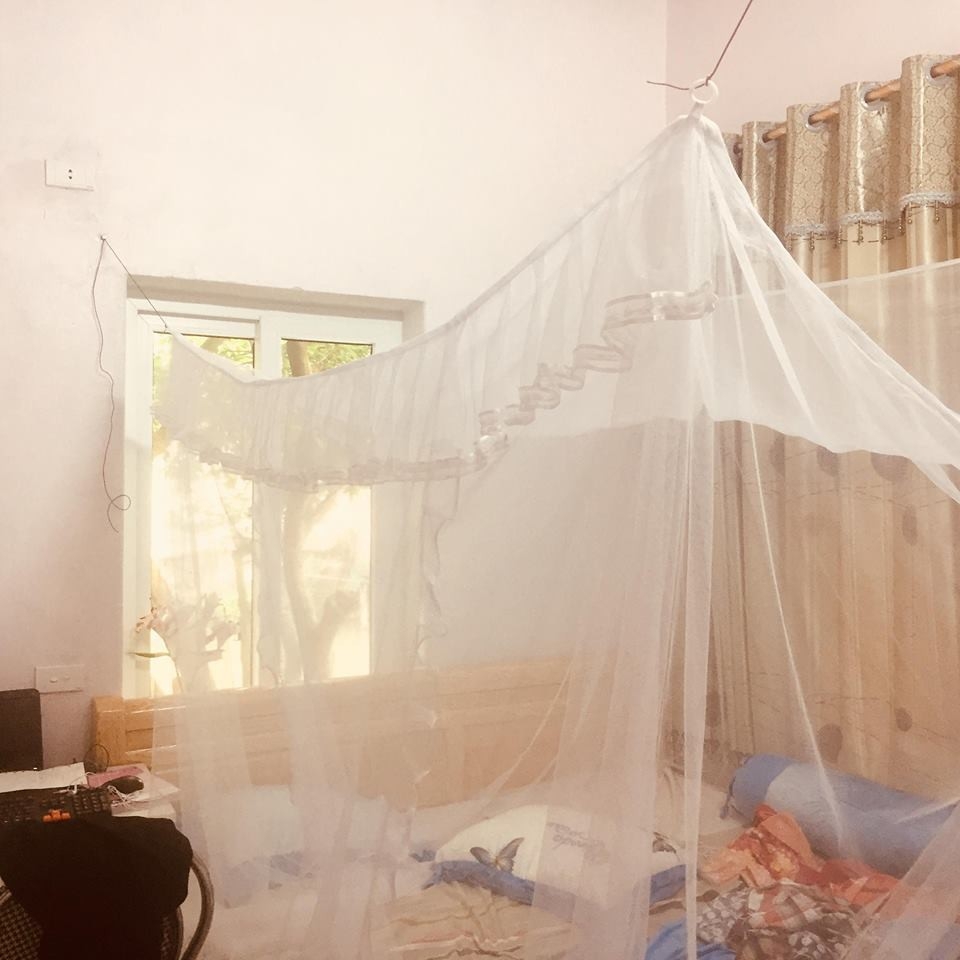 Mùng màn mắc Tuyn Thái có cửa 1m2/1m6/1m8/2m2