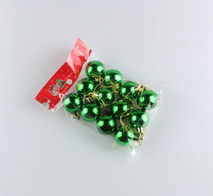 12 trái châu trang trí noel 3cm MẪU E9
