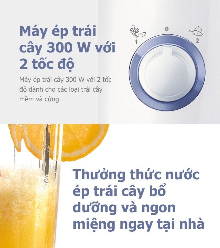 MÁY ÉP TRÁI CÂY PHILIPS HR1811 500ML (TRẮNG) - Hàng Công ty ( Bảo hành 2 năm trên toàn quốc)