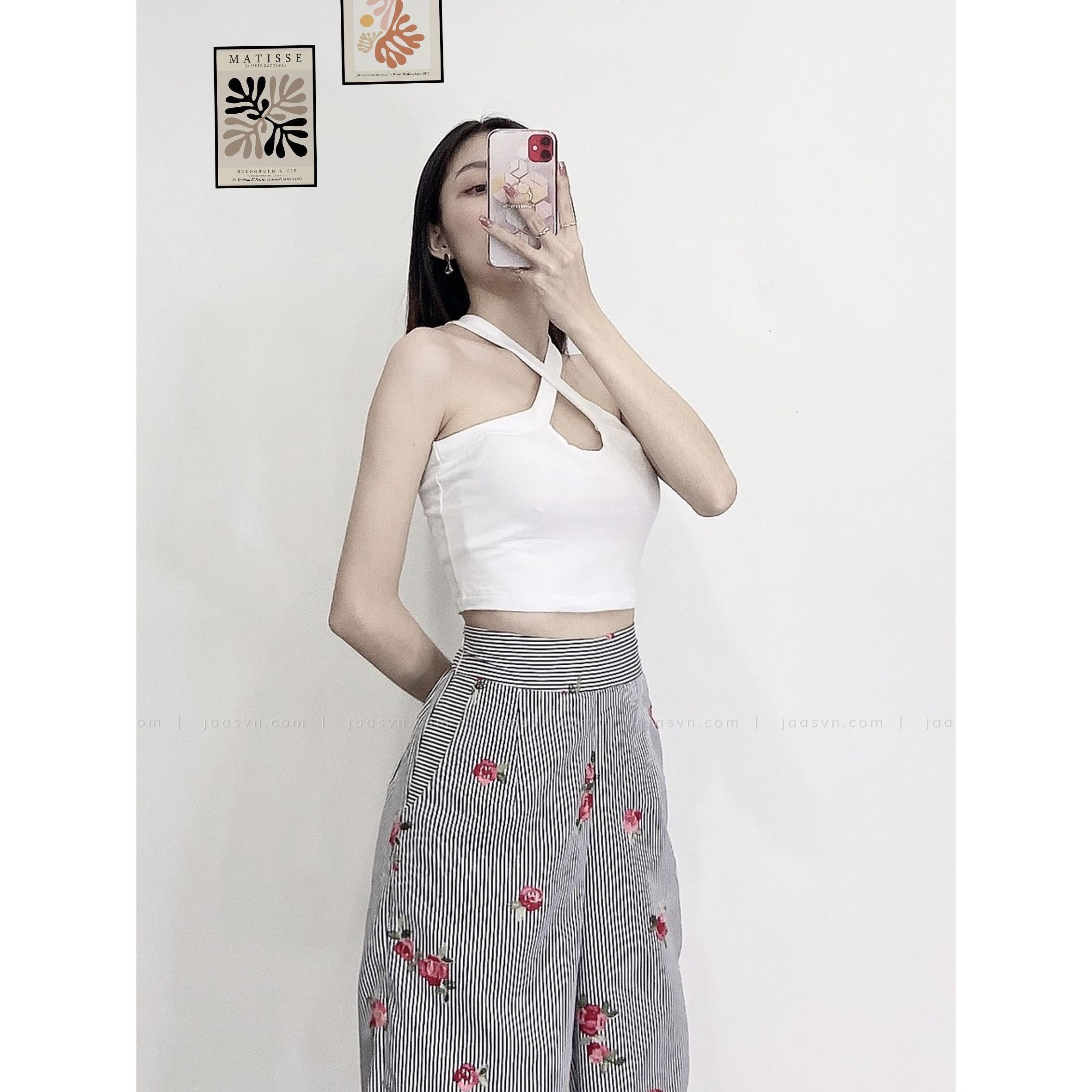 [HCM]Áo croptop hai dây chéo ngực