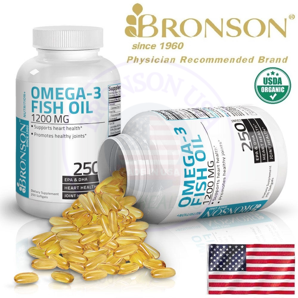 Organic Omega 3 Fish Oil - 1200mg - 250 viên Mỹ - Bổ mắt tim mạch