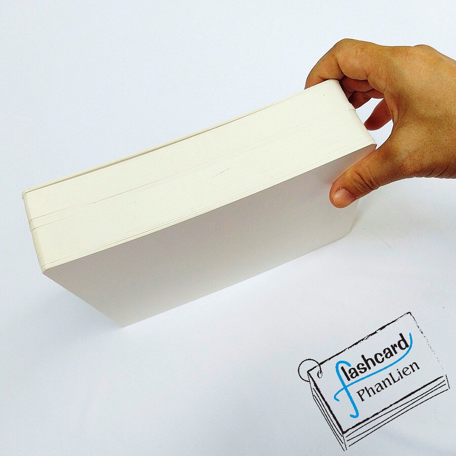 Flashcard không đục lỗ size nào cũng có