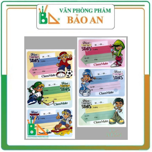 Nhãn vở classmate be cool cl-nt224