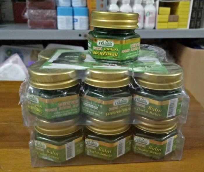 10 ; 6 Dầu cù là thơm Thái Lan ( Green Herb cao xoa bóp ) mỗi lọ 10g HÀNG CHÍNH HÃNG loại 1