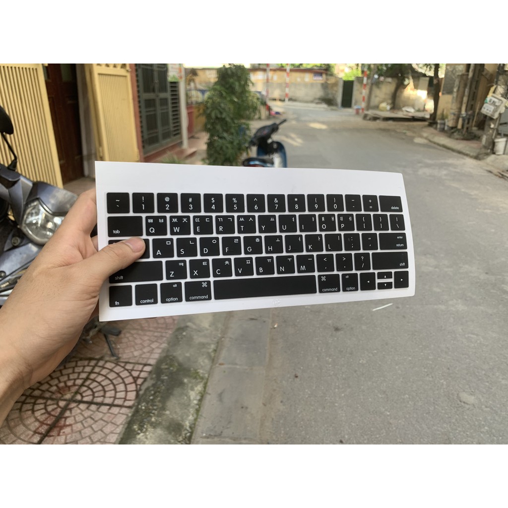 Phủ bàn phím Silicon tiếng Hàn cho Macbook bản Quốc Tế