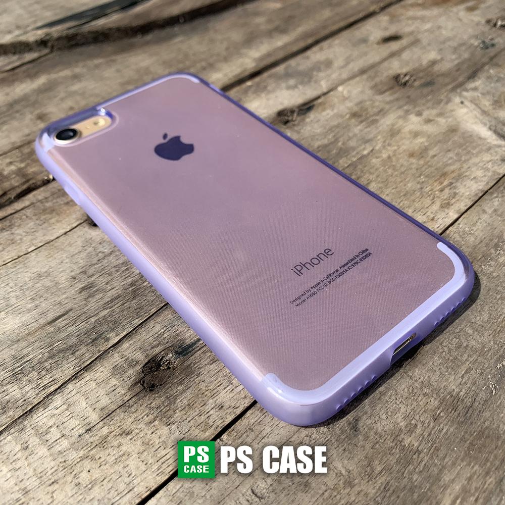 Ốp lưng dẻo tím mờ chống sốc cao cấp dành cho iPhone 7 / iPhone 8 - PS Case phân phối