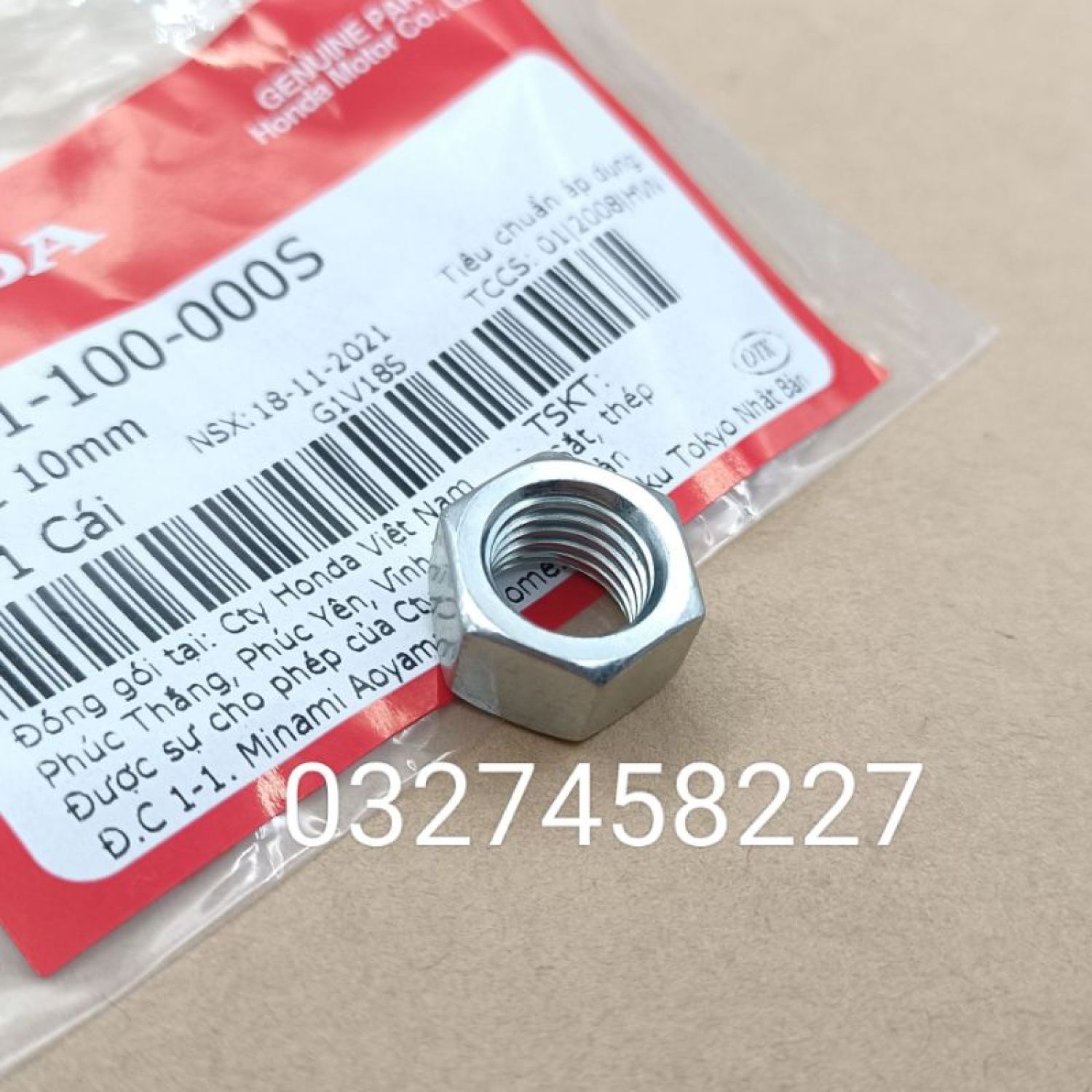 Ốc tán cốt gắp, gấp xe DREAM, WAVE, FUTURE .đai ốc 10mm