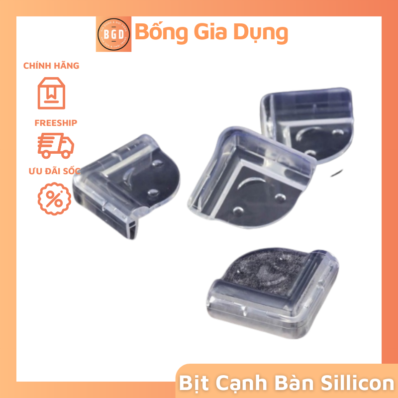 Bịt Cạnh Góc Bàn Silicon Góc Vuông An Toàn Cho Bé  ( BỘ 4 CÁI )