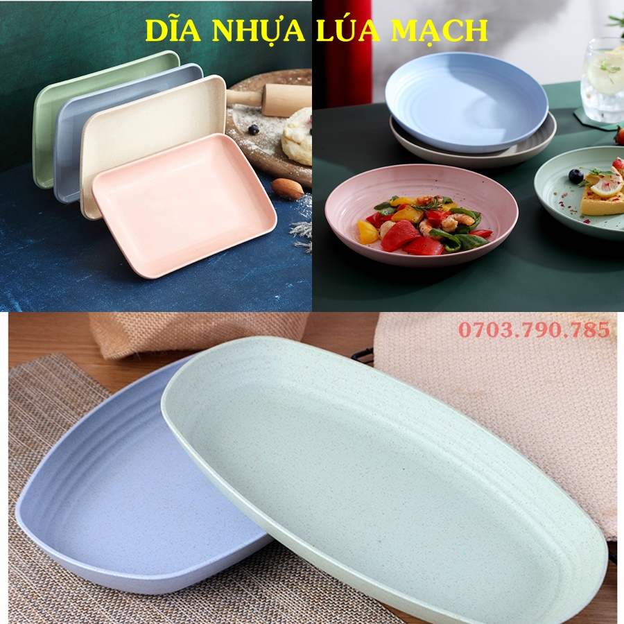 Dĩa nhựa lúa mạch_Size Lớn