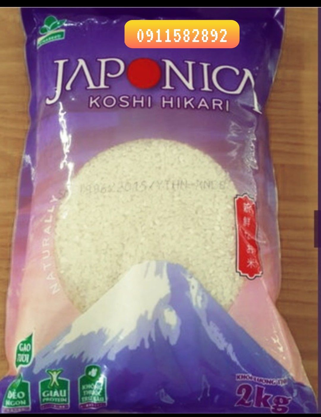 Gạo Japonica túi 2kg