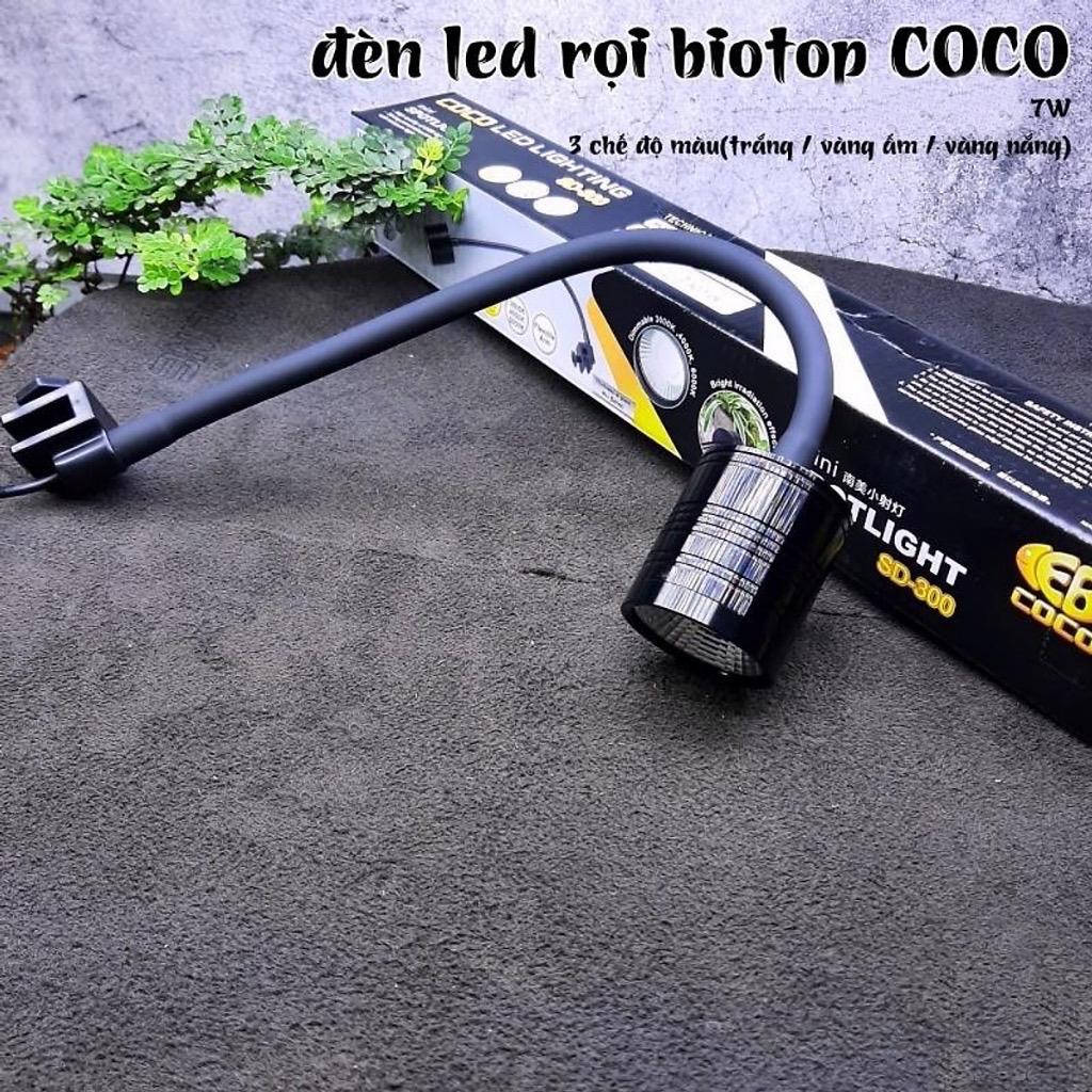 Đèn led rọi coco 3 chế độ màu cho bể cá sd-300 3w, 5w, 7w