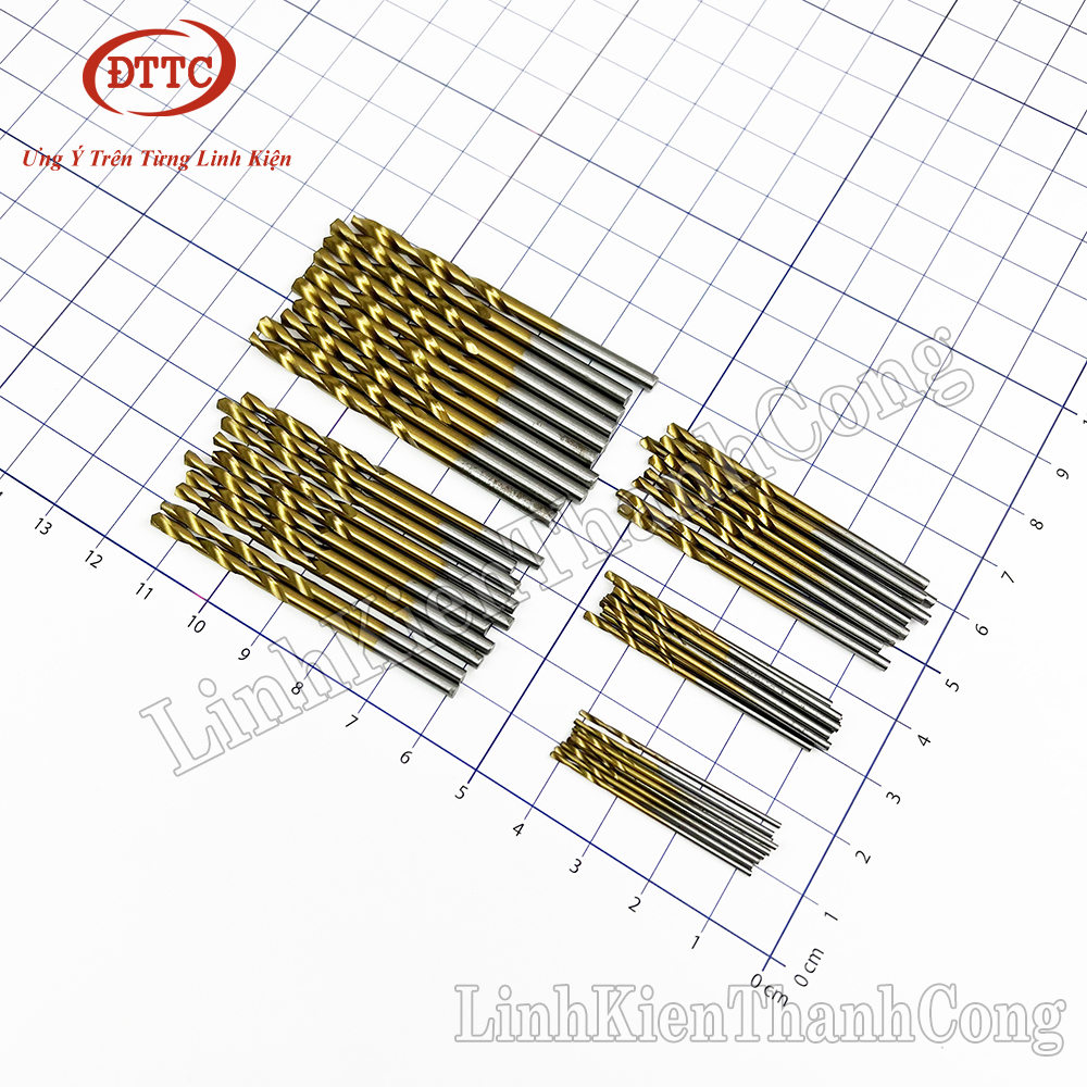 Bộ 50 mũi khoan từ 1-3mm