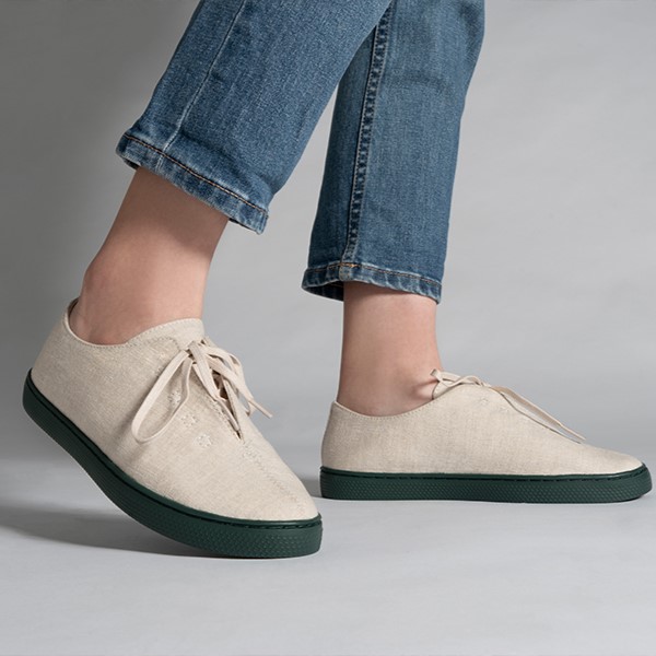 Giày Một vải linen Tùng có dây