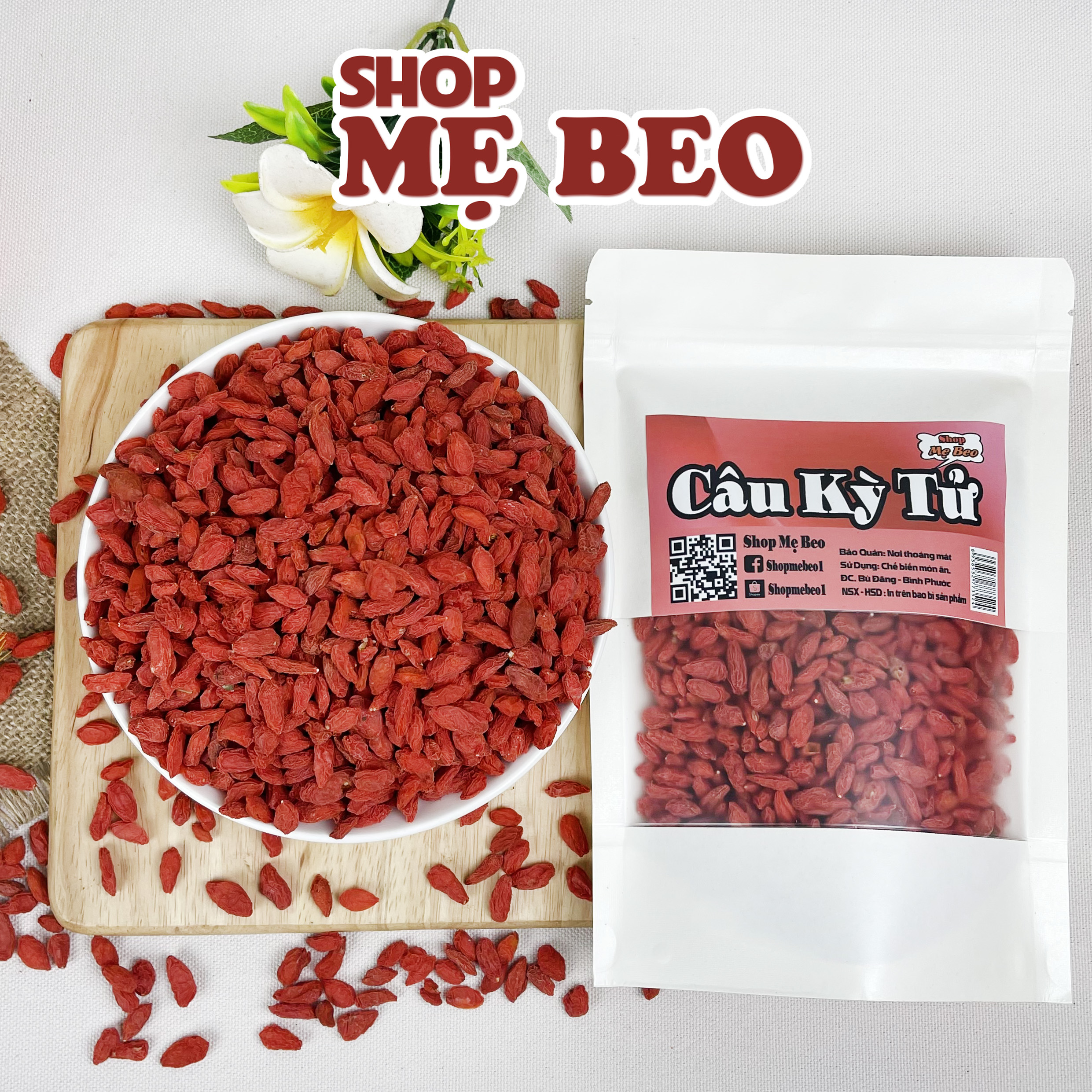 Kỷ Tử Đỏ (Câu Kỉ Tử) Sấy Khô Shop Mẹ Beo