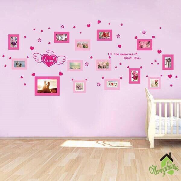 decal dán tường  khung ảnh tình yêu