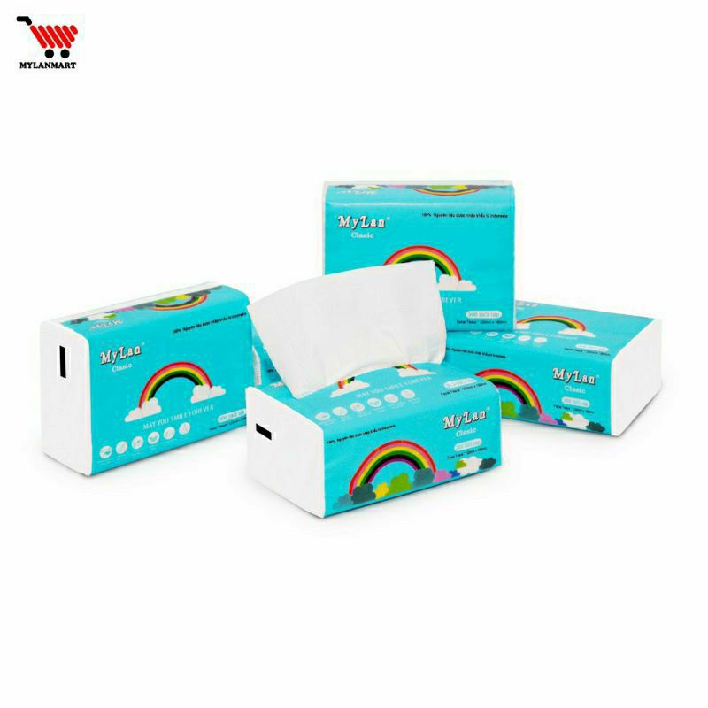 bịch 10 gói giấy ăn cầu vồng My Lan