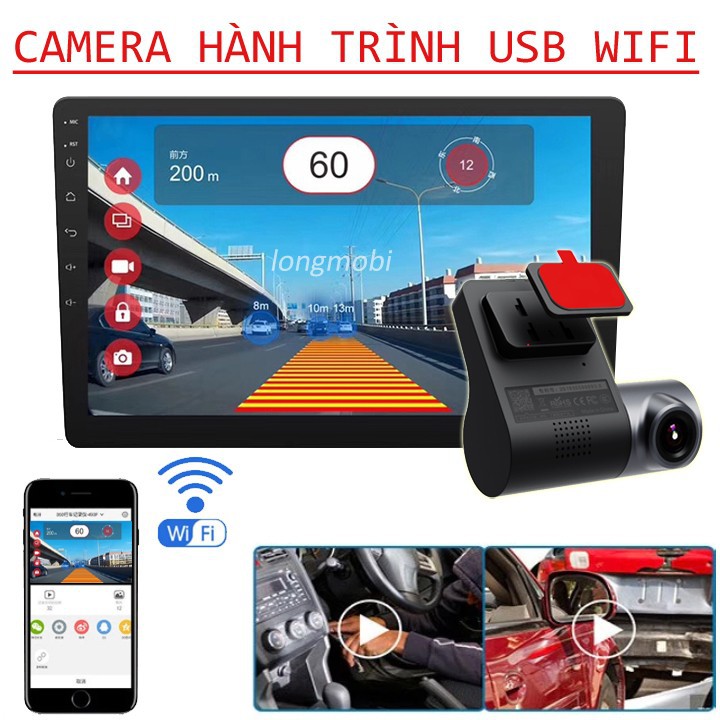 Camera Hành Trình V2 Wifi Cho Màn Android Độ Phân Giải full HD 1080 camera