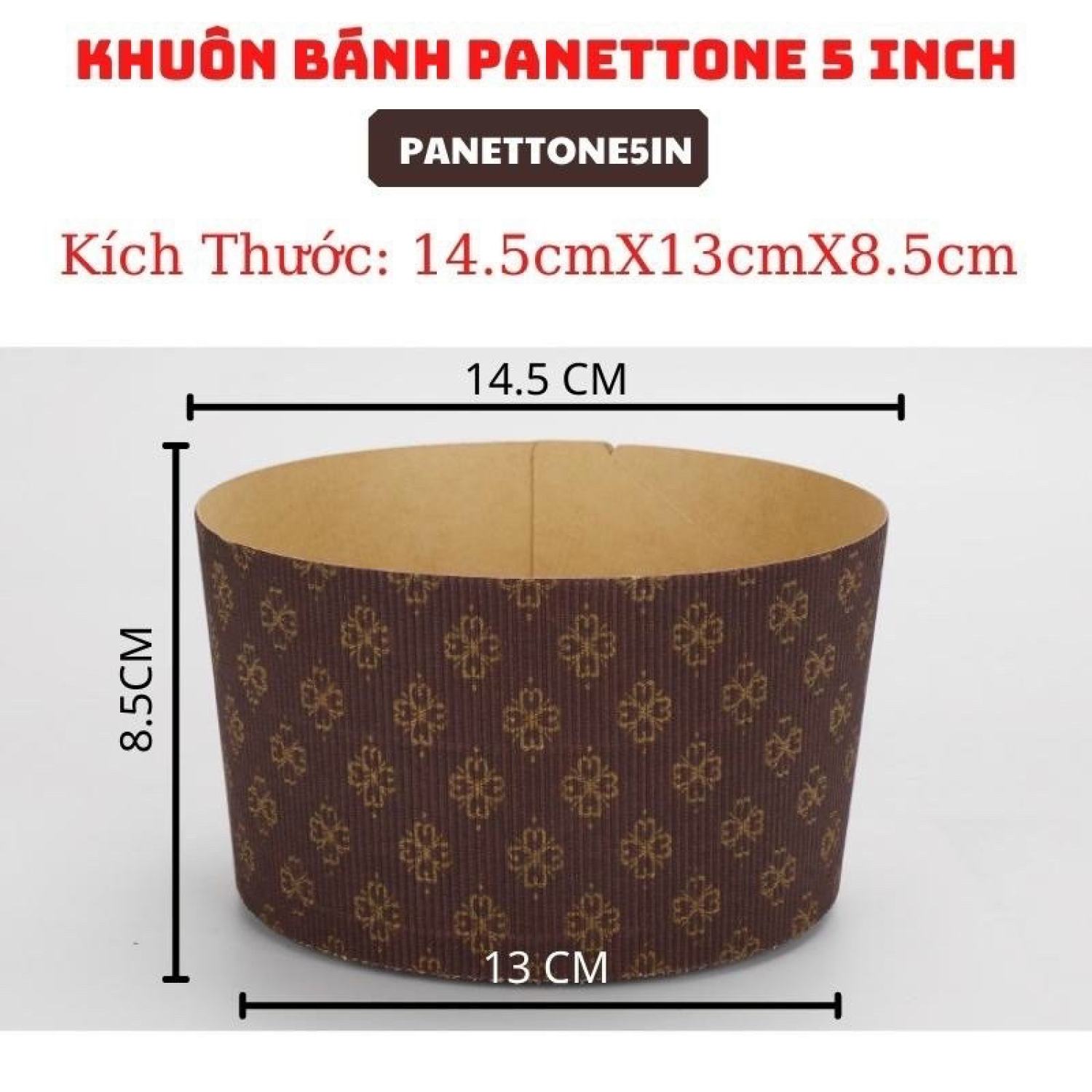 5 Khuôn Bánh Panettone