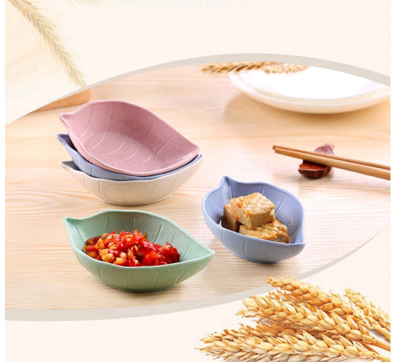 BÁT ĂN DẶM LÚA MẠCH KIỂU NHẬT CHO BÉ; CHÉN/TÔ ĂN DẶM CHO BÉ, ĐỒ DECOR HH07