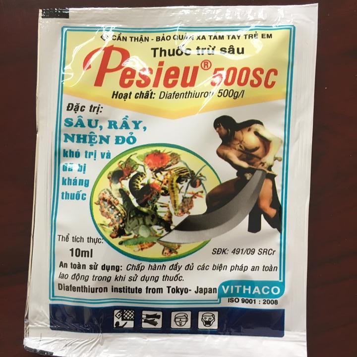 Chế phẩm Pesieu 500SC gói 10ml trừ sâu, rầy, nhện đỏ