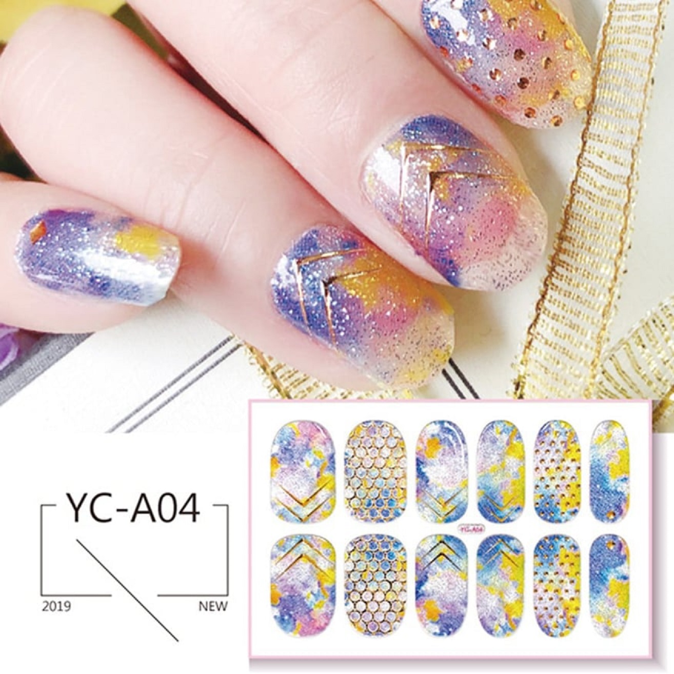 Sticker 3D cao cấp trang trí móng Hàng Mới Về