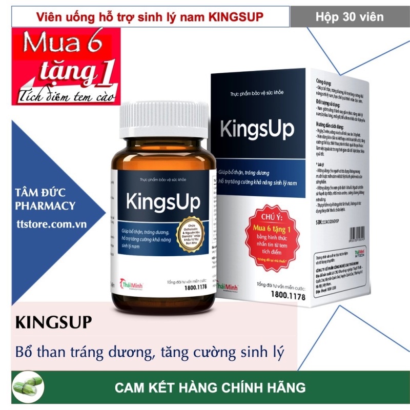 [HCM]KINGSUP (Hộp 30 viên) - Giải pháp ưu việt giúp tăng cường sức khỏe sinh lý cho nam giới Việt [Kings up king up kingup] cao cấp