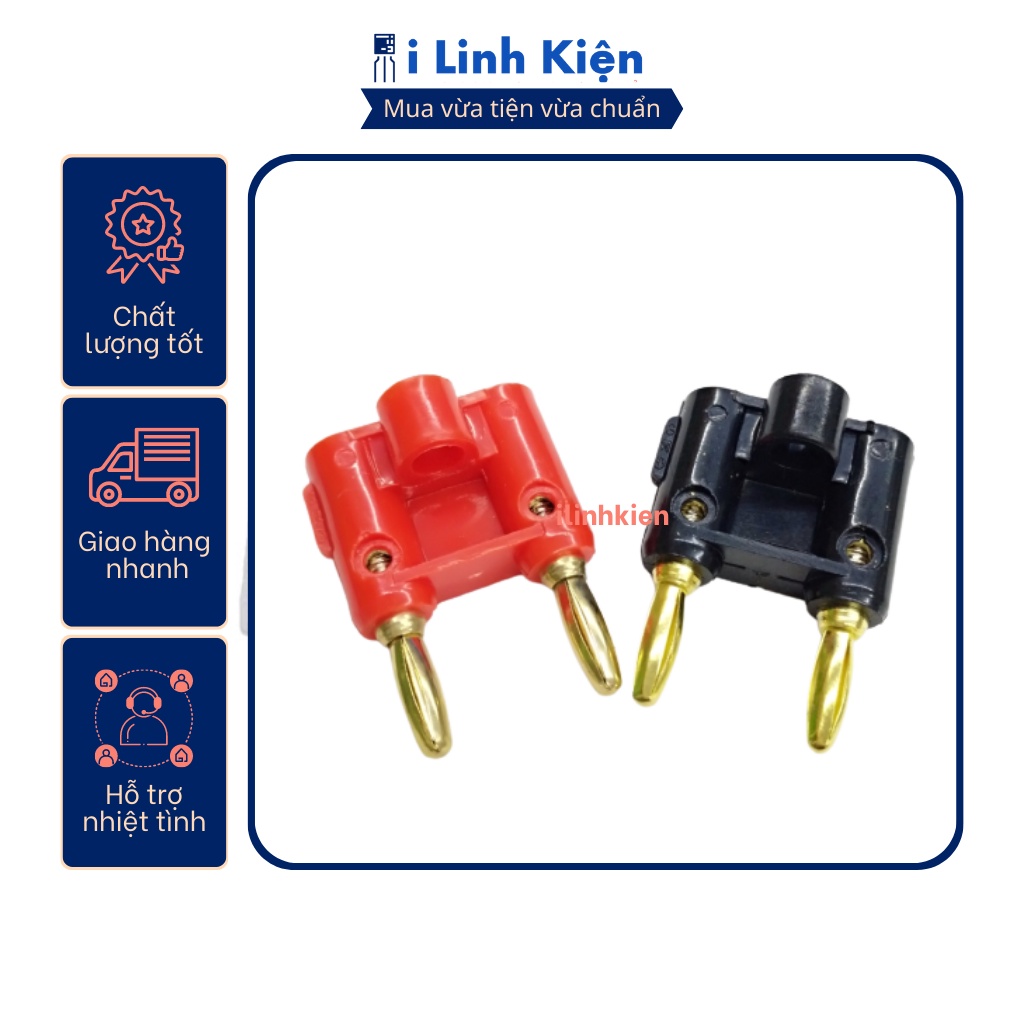 Jack bắp chuối kép 4mm loại tốt