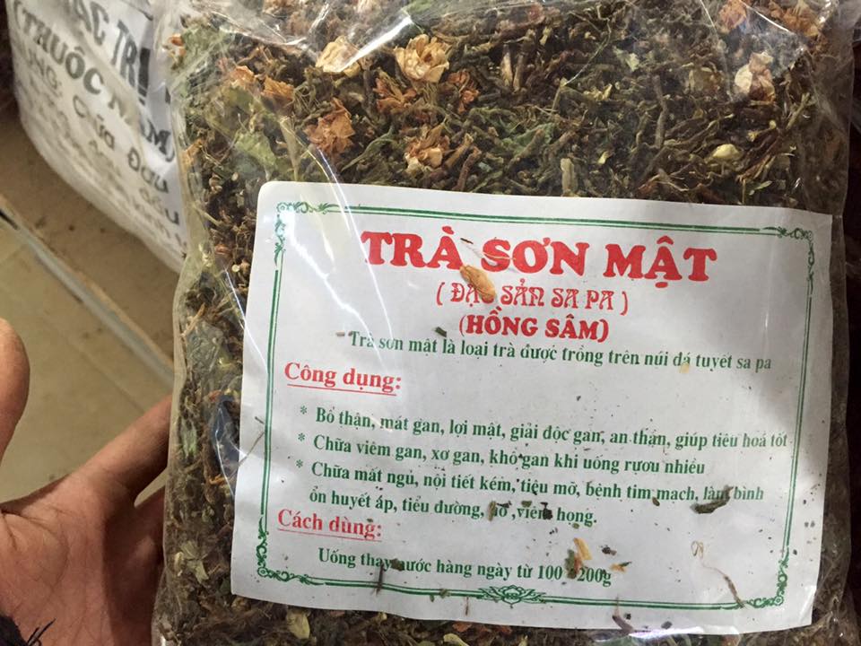 Trà sơn mật hồng sâm