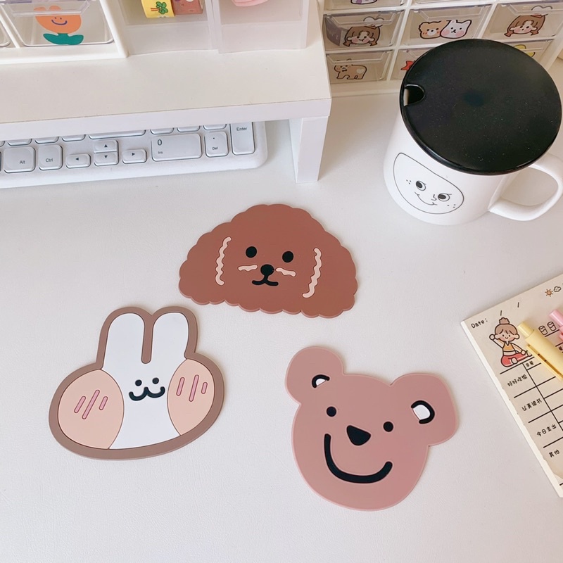 Đế Lót Ly Silicon Nhiều Hình Cute