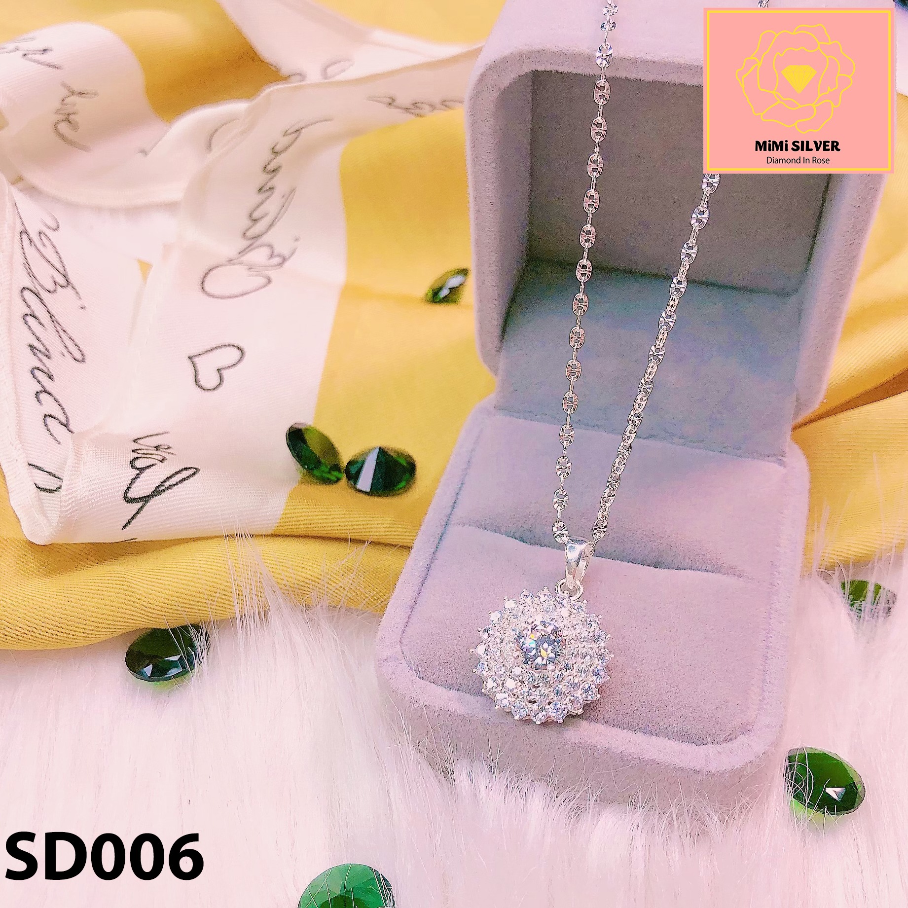 [HCM]Dây chuyền Hạt Cườm Lớn - Trang Sức  MiMi Silver SD006