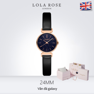 Đồng hồ đeo tay nữ đồng hồ Lola Rose dây da bò Italy mặt tròn nhỏ 24mm đá thumbnail