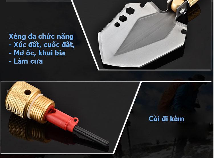 [HCM]Xẻng Đa Năng Thép Không Gỉ