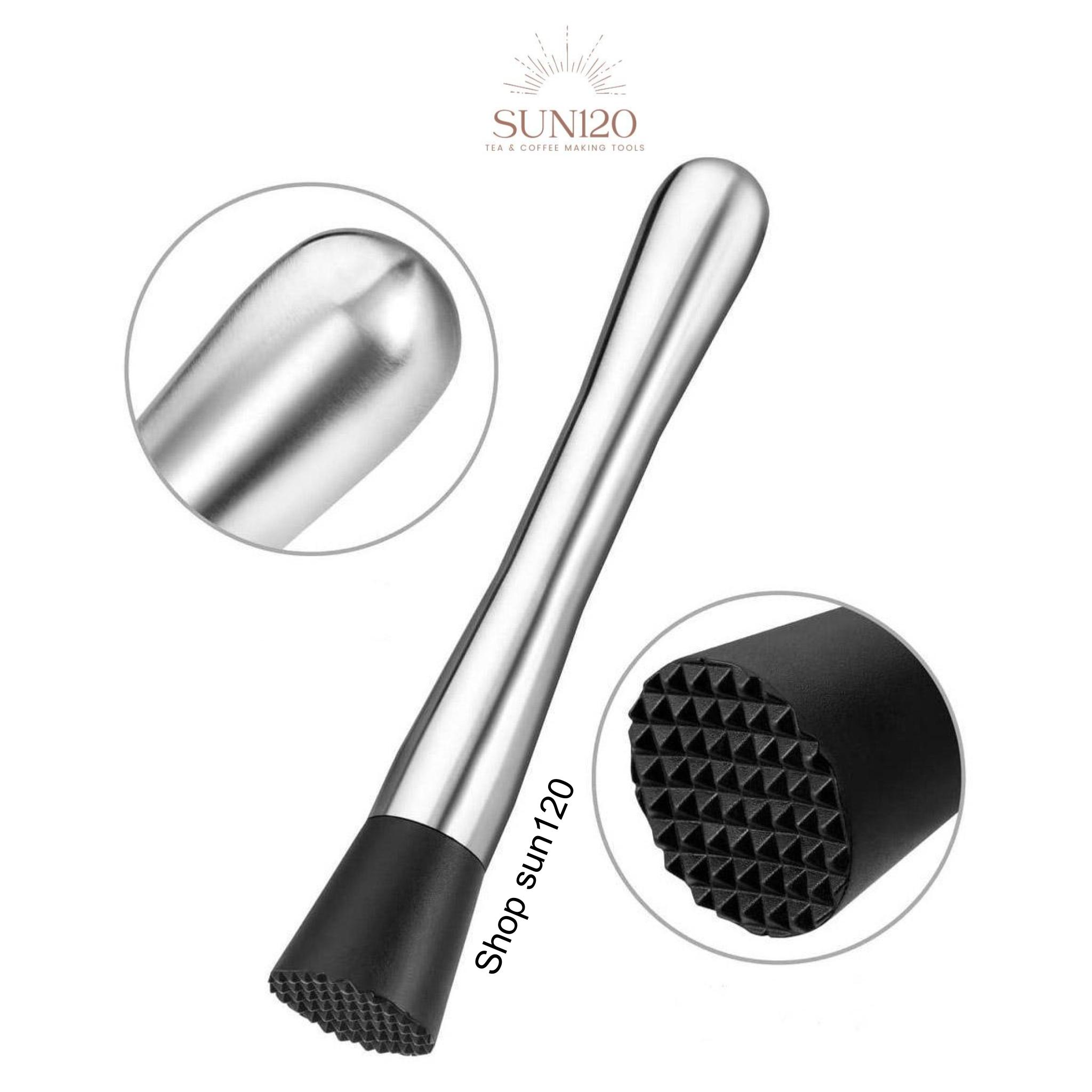 Dụng cụ pha chế trà sữa cocktail chày dầm pha chế hoặc muỗng khuấy hai đầu pha chế bar spoon