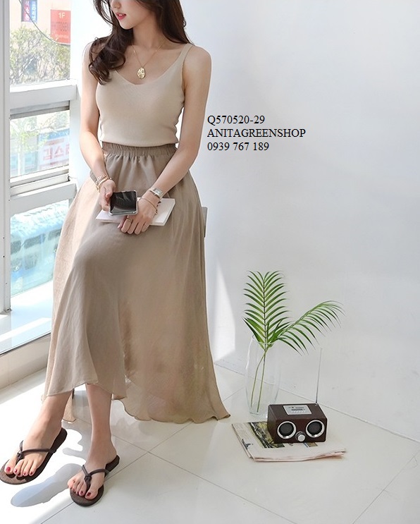 Q570520 CHÂN VÁY MAXI LƯNG THUN