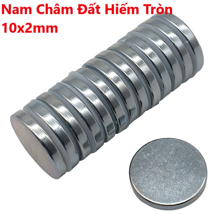 Nam Châm Đất Hiếm Tròn 10x2mm siêu hít tiện dụng