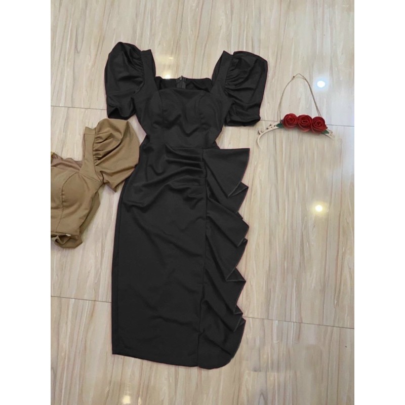 [HCM]Đầm Body Cổ U #Bigsize 60KG Đến 90KG