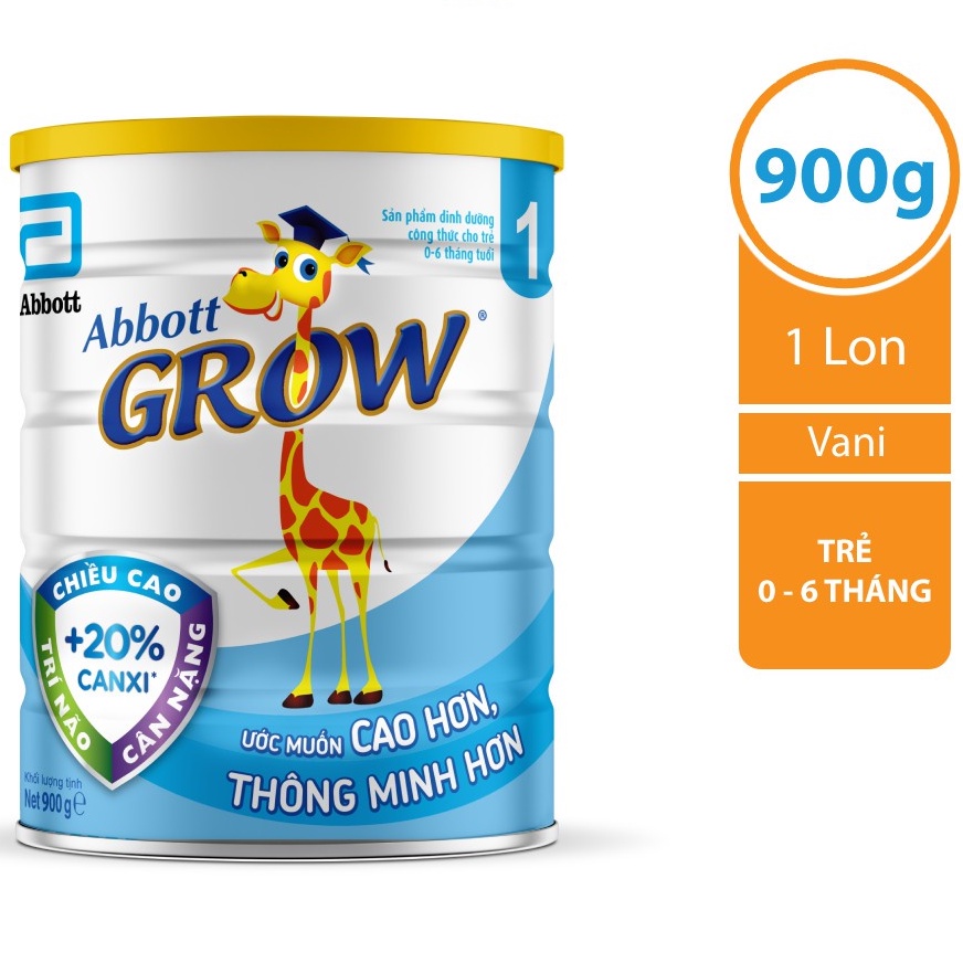 [Chính Hãng 100%] (date20/10/2023) Sữa Abbott Grow 1 900g